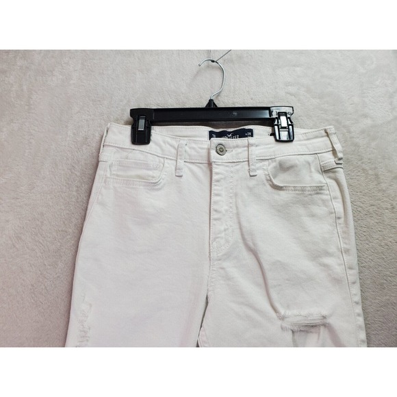 Hollister Pants Women's Size 28 White Pockets High Rise Super Stretch Skinny Leg - Picture 6 of 11